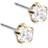 Blomdahl Tiffany Precious Earrings - Gold/Transparent