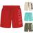 BOSS Vertical-logo-print swim shorts in quick-dry poplin White
