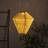 Lights4fun Tyvek Yellow Moroccan Hanging Solar Lantern