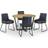 Julian Bowen Brooklyn with Soho Chairs Black/Natural Dining Set 120cm 5pcs