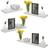 URBN Living Floating Display Unit White Wall Shelf 60cm 2pcs