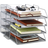 Grandado Stackable Iron Mesh A4 Paper Organizer