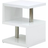 GFW Polar with LED White High Gloss Bedside Table 38x44cm