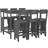 vidaXL grey pine Outdoor Bar Set