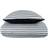 Borg Living Striped Dynebetræk Sort, Hvid (220x140cm)