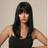 Shein 16 Inch Natural Black Wig With Bangs