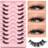Shein 10 Pairs Half Lashes Clear Band Soft Natural Cat Eye False Eyelashes Short Soft 3d Faux Mink Eyelashes MakeupJA2502