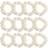 Shein 12pcs White Satin Bow Scrunchies CasualHair Ties Scrunchy Hair Ties