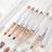 Shein Crystal Marble Art Nail Brush Set - Multicolor
