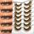 Shein Brown Faux Mink Eyelashes Clear Stem - Natural Look