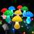 Shein 8pcs Solar-Powered Colorful Mushroom Shaped Led Garden Pathway Staircase