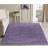 Serdim Rugs Plain Room Fluffy Shaggy Purple