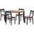 SECONIQUE Radley ‎Black/Oak Effect Dining Set 70x110cm 5pcs