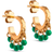 ENAMEL Copenhagen Astrid Earrings - Gold/Green