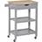 Homcom Kitchen Trolley Utility Cart Gray Trolley Table 40x66.5cm