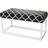 Rosalind Wheeler Malad Velvet Black/White Settee Bench 100x50cm