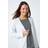 Roman Cotton Blend Waffle Knit Cardigan White