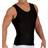 Insta Slim Men Side Zipper Muscle Tank Top - Black