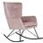 Home ESPRIT Polyester Pink Rocking Chair 70cm