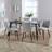 Home Source Table with Florian Grey Dining Set 90x200cm 7pcs