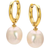 Sami Baroque Hoops - Gold/Pearl