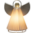 Konstsmide Decorative Paper Angel White/Brass Jullampa 26cm