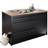 Stella Trading Jazz Modern Kitchen Island Black Bord
