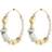 Pilgrim Force Hoop Earrings - Gold/White