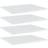 vidaXL 805276 White High Gloss Vägghylla 60cm 4st