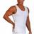 Insta Slim Men Side Zipper Muscle Tank Top - White