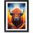 Natur Pur Buffalo Hard Edge Painting No.3 Black Framed Art 34x46cm