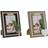 Home ESPRIT Scandinavian Black/Green/Natural Photo Frame 16x21cm 2pcs