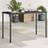 vidaXL Black Garden Table with Glass Top 115x54x74 cm