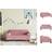 vidaXL Barnsoffa Rosa 70x45x30 cm Sammet