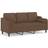 vidaXL Fabric Brown Sofa 198cm 3 personers
