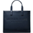 Michael Kors Cooper Logo Embossed Pebbled Leather Tote Bag - Navy