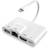 Nordic LGN-108 Lightning - USB A 3.1/RJ45/HDMI/USB C PD Adapter M-F