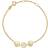 Lund Copenhagen Marguerit Hearts Bracelet - Gold/White