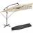 tectake Sunshade Sunna LED Solar LED Lighting Parasol 250 x 250 cm
