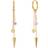 Edblad Peak Hoops Multi Heart Gold