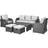 OutSunny 860-105V70 - Light Grey Outdoor Lounge Set, 1 Table incl. 2 Chairs & 1 Sofas