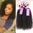 Original Queen Brazilian Unprocessed Virgin Kinky Curly Bundle 12 inch Natual Black 3-pack