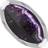 Whitby Jet Blue John King's Coronation Hallmark Large Oval Ring - Silver/Purple