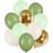 PartyDeco Ballongmix Grön & Guld 10-pack