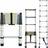 Briefness Telescoping Ladder, 2.6M Multi-Purpose Folding Telescopic Ladder Extendable Tall Multi Purpose Loft Ladder, Stainless Steel Retractable