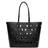 Michael Kors Eliza Large Perforated Empire Logo Tote Bag - Black