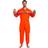 Spooktacular Creations Prisoner Jumpsuit Orange Prison Escaped Inmate Jailbird Coverall Costume