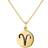 C. W. Sellors Zodiac Aries Round Necklace - Gold/Purple