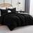 CozyLux Pieces Luxury Fluffy Bedspread Black (259.1x228.6cm)