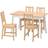 IKEA PINNTORP Light Brown/White Bordsgrupp 75x125cm 5st